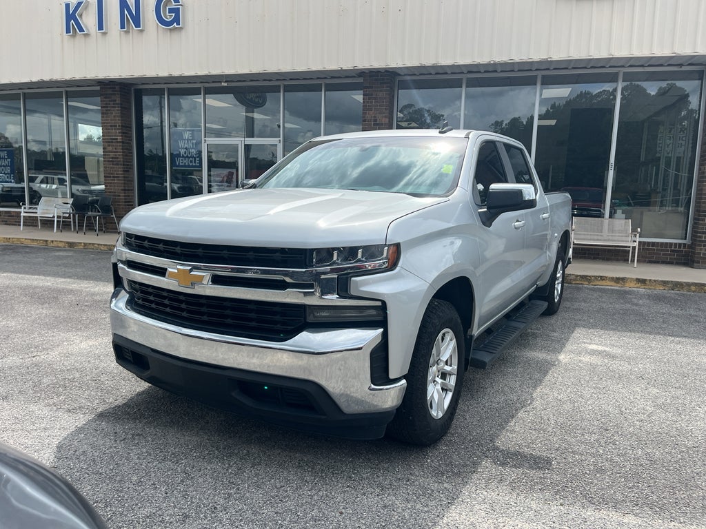 2020 Chevrolet Silverado LT in Silver Ice Metallic — front three-quarter view